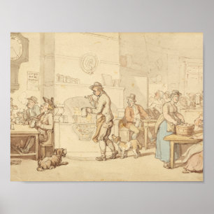 Thomas Rowlandson - Interior of an Inn Poster
