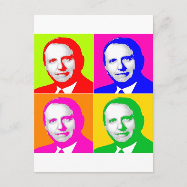 Thomas S. Monson Pop Art Postcard (Front)