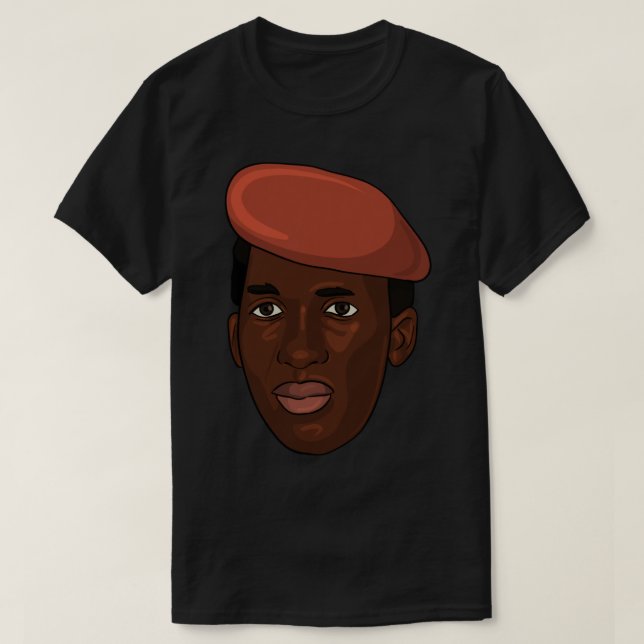 Thomas Sankara Sticker T-Shirt (Design Front)