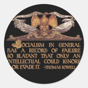Thomas Sowell Quote on Socialism Classic Round Sticker