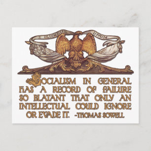 Thomas Sowell Quote on Socialism Postcard