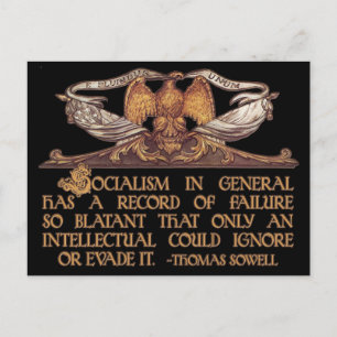 Thomas Sowell Quote on Socialism Postcard