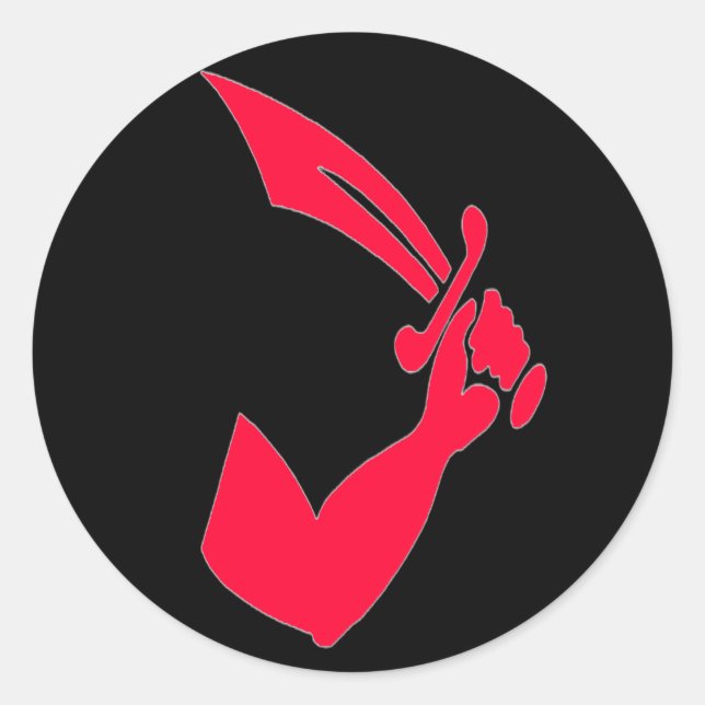 Thomas Tew -Red Classic Round Sticker (Front)