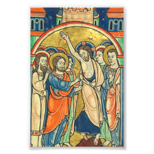 Thomas the Apostle and Jesus Photo Print