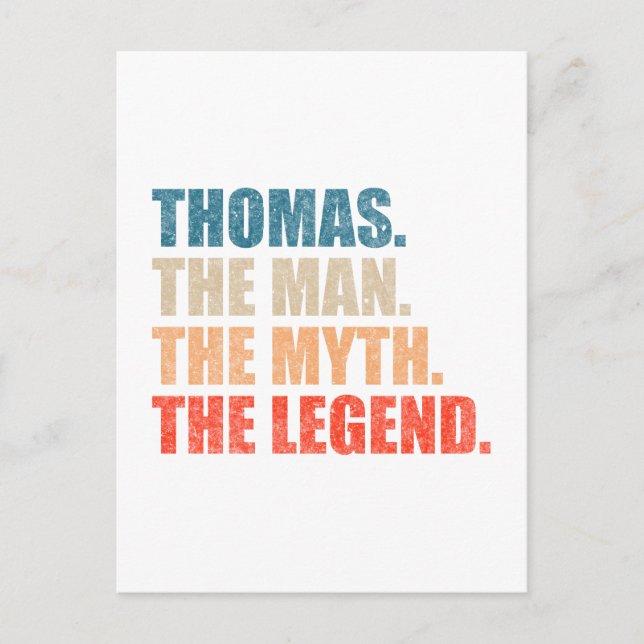 Thomas The Man The Myth The Legend Postcard (Front)