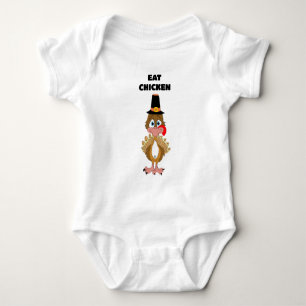 Thomas Turkey Eat Chicken Baby Bodysuit