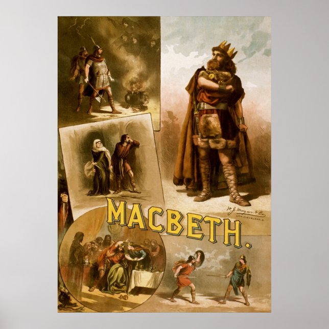 Thomas W. Keene in William Shakespeare's MacBeth Poster (Front)