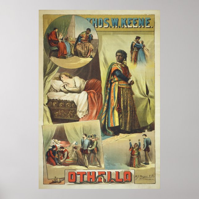 Thomas W. Keene in William Shakespeare's Othello Poster (Front)