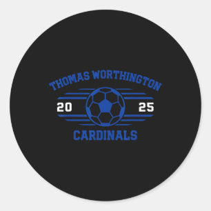 Thomas Worthington Cardinals Soccer Byll 2025 Classic Round Sticker