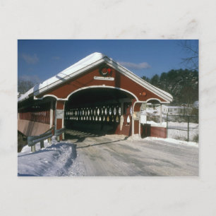 Thompson Covered Bridge, Swanzey New Hampshire Postcard