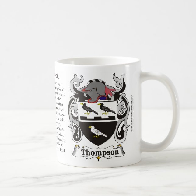 Thompson Family Coat of Arms Mug (Right)