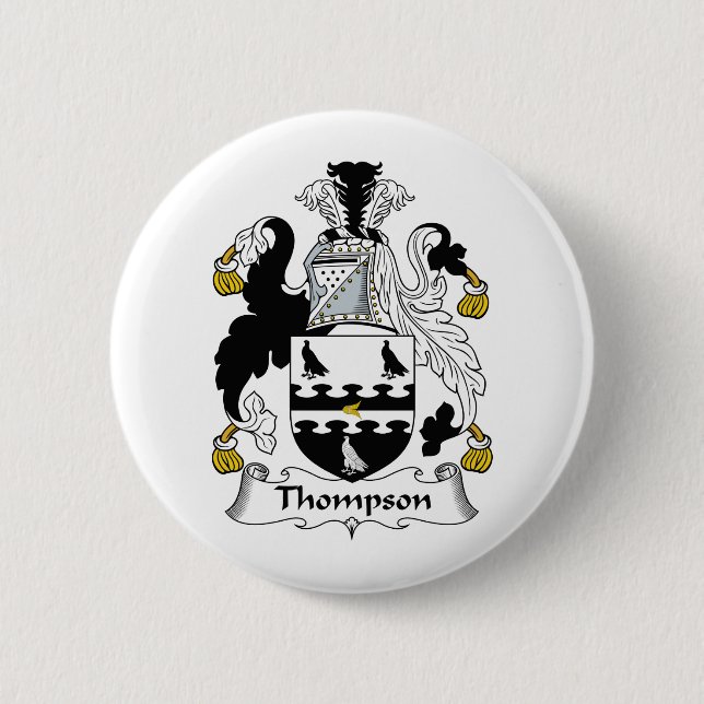 Thompson Family Crest 6 Cm Round Badge (Front)