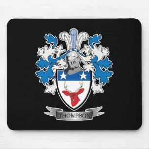 Thompson Family Crest Coat of Arms Mouse Mat