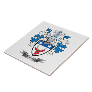 Thompson Family Crest Coat of Arms Tile