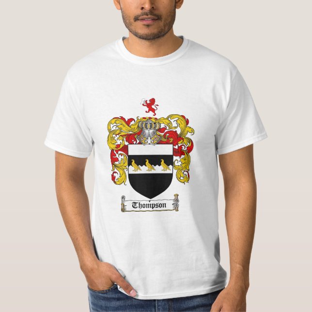 Thompson Family Crest - Thompson Coat of Arms T-Shirt (Front)