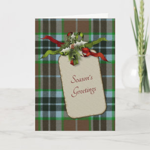 Thompson Hunting Ancient Tartan Christmas Holiday Card