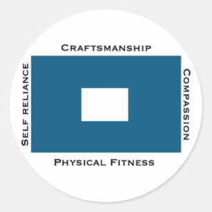 Thompson Island OB sticker_Blue Peter Classic Round Sticker