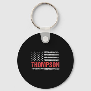 Thompson Name American Flag - Thompson Last Name  Key Ring