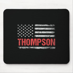 Thompson Name American Flag - Thompson Last Name Mouse Mat