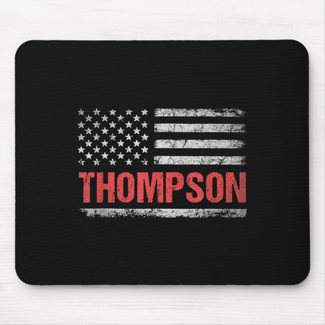 Thompson Name American Flag - Thompson Last Name  Mouse Mat (Front)