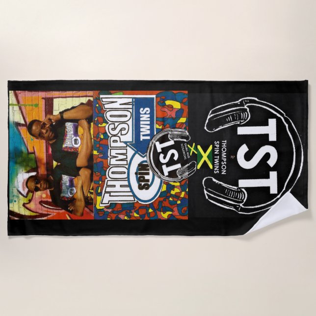 THOMPSON SPIN TWINS Beach Towel (Front)