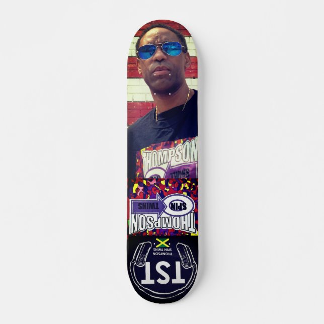 THOMPSON SPIN TWINS  DINO Skateboard, 7¾" Deck Skateboard (Front)