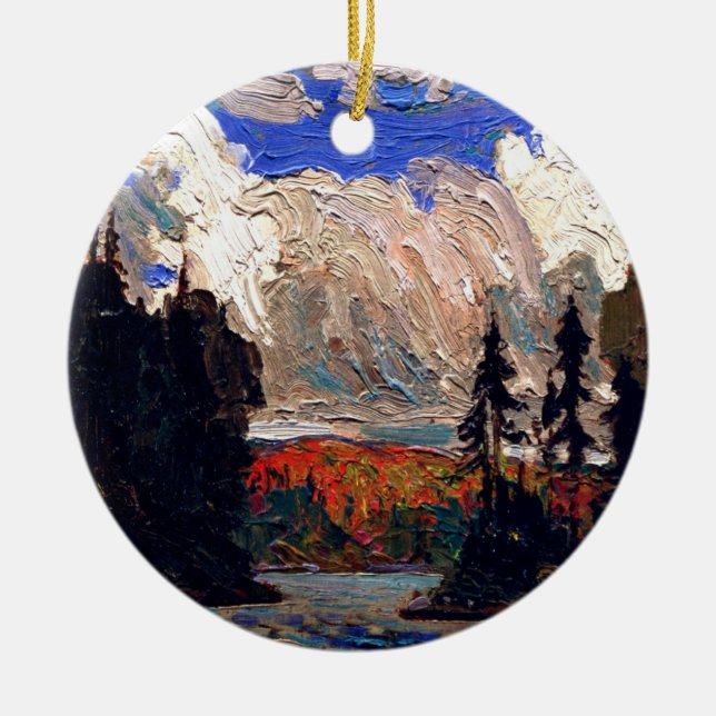 Thomson - Black Spruce in Autumn Ceramic Tree Decoration (Front)