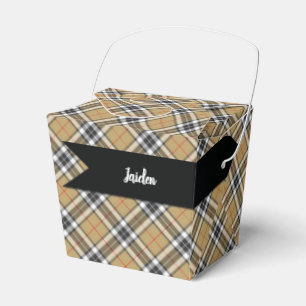 Thomson Camel Tartan Plaid Pattern Family Fashion Favour Box