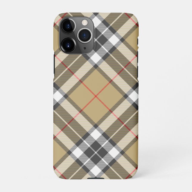 Thomson Camel Tartan Plaid Pattern Family Fashion iPhone Case (Back)