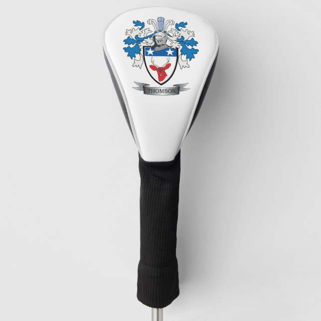 Thomson Family Crest Coat of Arms Golf Head Cover (Front)