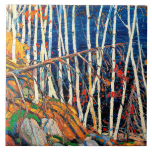 Thomson - In the Northland, fine art painting Tile