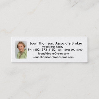 Thomson.Joan, Joan Thomson, Associate Broker, W... Mini Business Card