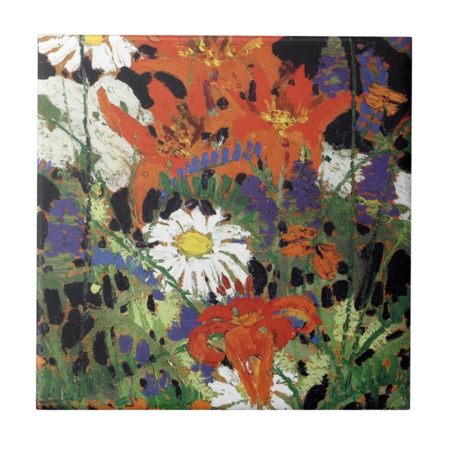 Thomson - Marguerites, Wood Lilies and Vetch Tile (Front)