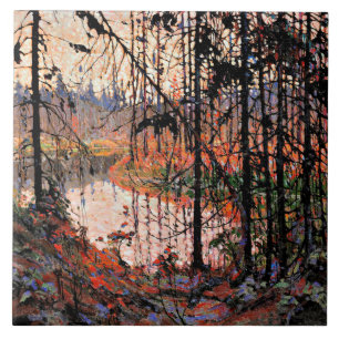 Thomson - Northern River, popular painting, Tile