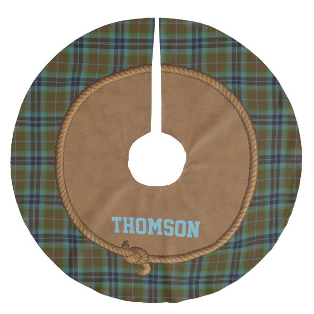 Thomson Plaid Western Themed Christmas Tree Skirt (Front)