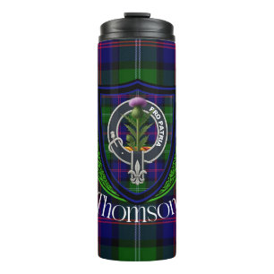 Thomson Scottish Clan Tartan & Crest Thermal Tumbler