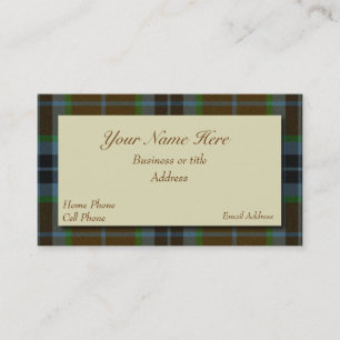 Thomson Scottish Tartan Plaid Business Card