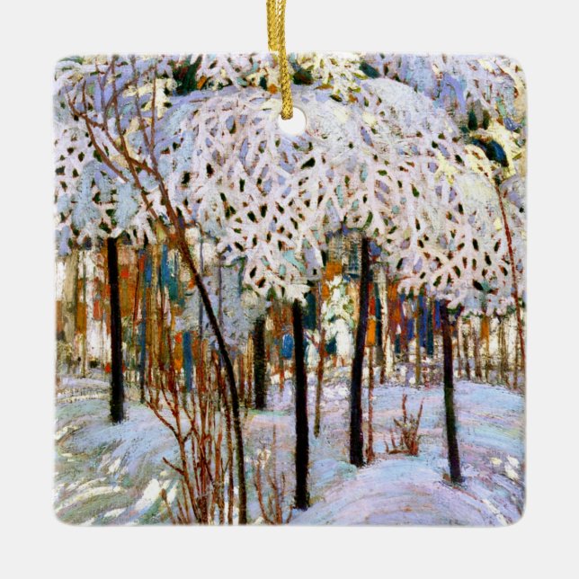 Thomson - Snow in October Ceramic Tree Decoration (Front)