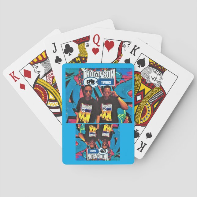 THOMSON SPIN TWINS. Ping Pong Paddle Playing Cards (Back)