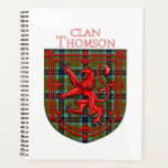 Thomson Tartan Scottish Plaid Lion Rampant Planner<br><div class="desc">Thomson Scottish tartan plaid pattern design for the Thomson Clan Family underneath the red Lion Rampant Shield of Scotland.</div>