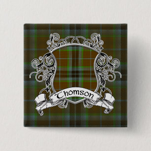 Thomson Tartan Shield 15 Cm Square Badge