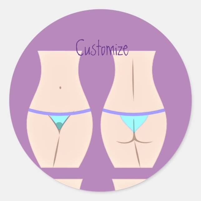 Thong Panty Thunder_Cove Classic Round Sticker (Front)
