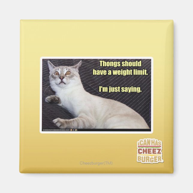 Thongs should have a weight limit. magnet (Front)