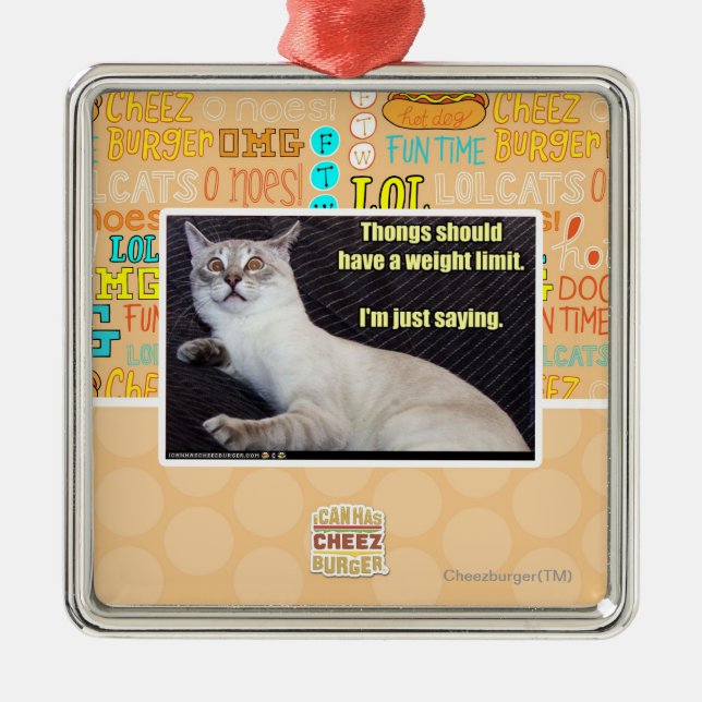 Thongs should have a weight limit. metal tree decoration (Front)