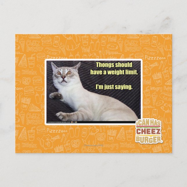 Thongs should have a weight limit. postcard (Front)