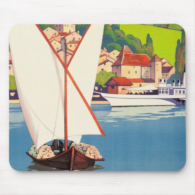 Thonon Les Bains French Travel Europe Mouse Mat (Front)