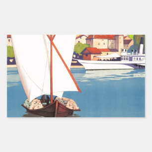 Thonon Les Bains French Travel Europe Rectangular Sticker