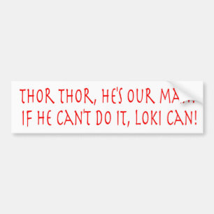 Thor Cheer Bumper Sticker