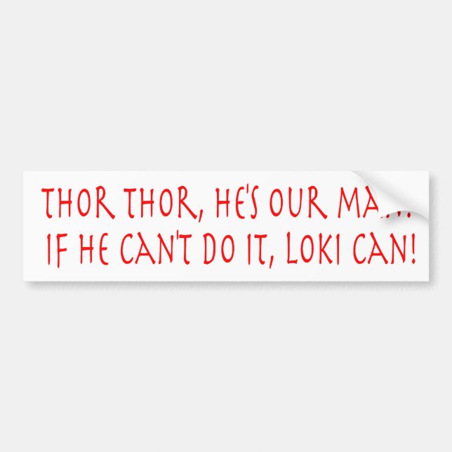 Thor Cheer Bumper Sticker (Front)