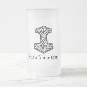 Thor, It's a Norse thing Frosted Glass Beer Mug